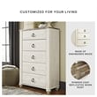 Ashley Furniture Willowton Wood 5 Drawer Chest in White Finish