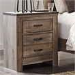 Signature Design by Ashley Trinell 2 Drawer Wood Night Stand in Brown
