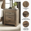 Signature Design by Ashley Trinell 2 Drawer Wood Night Stand in Brown