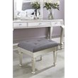 Ashley Furniture Coralayne Upholstered Stool in Silver