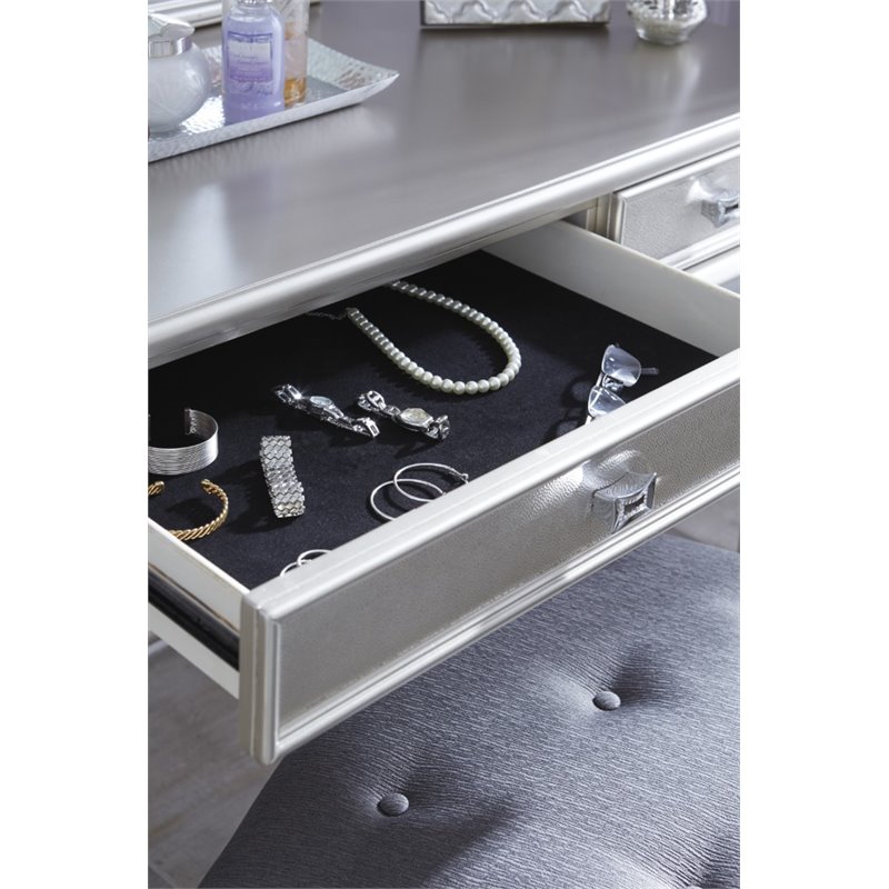Ashley Furniture Coralayne Bedroom Vanity in Silver B65022
