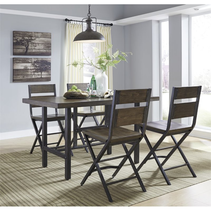 Ashley Furniture Kavara Counter Height Dining Table In Medium