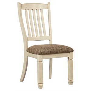 ashley furniture bolanburg upholstered dining side chair in white