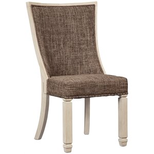 ashley bolanburg upholstered dining side chair in white
