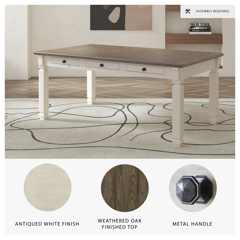 Signature Design by Ashley Bolanburg Dining Table in White