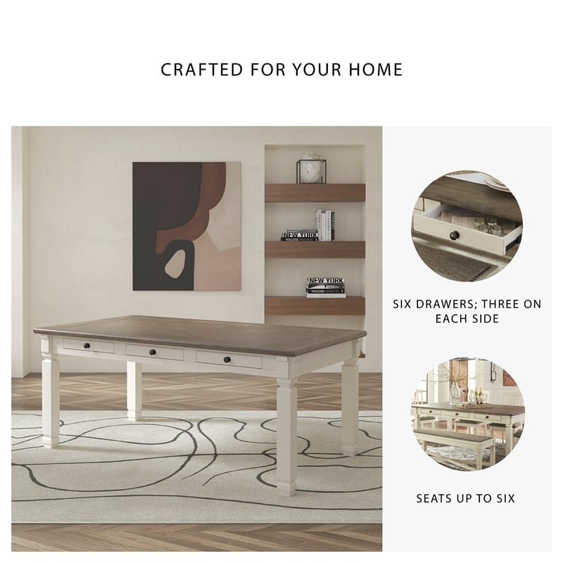 Signature Design by Ashley Bolanburg Dining Table in White