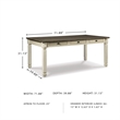 Signature Design by Ashley Bolanburg Dining Table in White