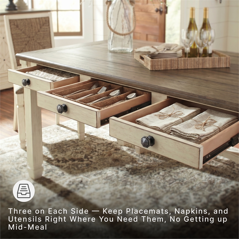 Signature Design by Ashley Bolanburg Dining Table in White