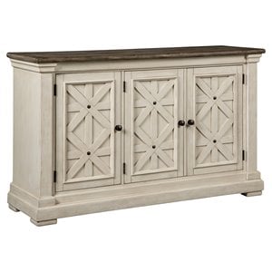 ashley furniture furniture bolanburg server in antique white and weathered oak