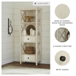 Ashley Furniture Bolanburg 3-Shelf Engineered Wood Bookcase in Antique White