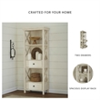 Ashley Furniture Bolanburg 3-Shelf Engineered Wood Bookcase in Antique White