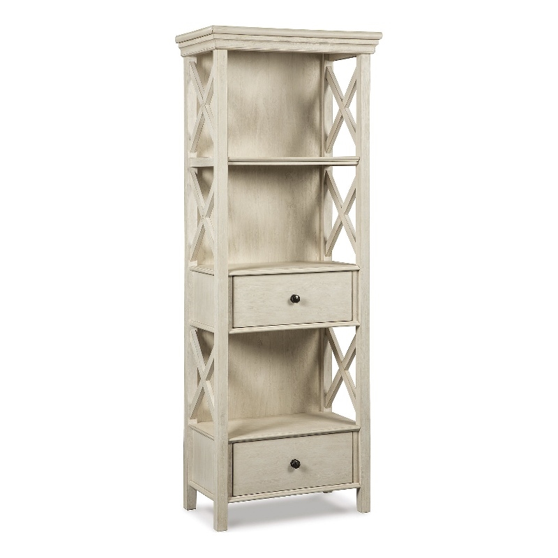 Ashley Furniture Bolanburg 3-Shelf Engineered Wood Bookcase in Antique White