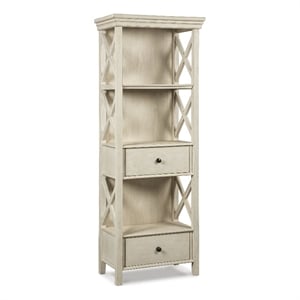 Ashley Furniture Bolanburg 3-Shelf Engineered Wood Bookcase in Antique White