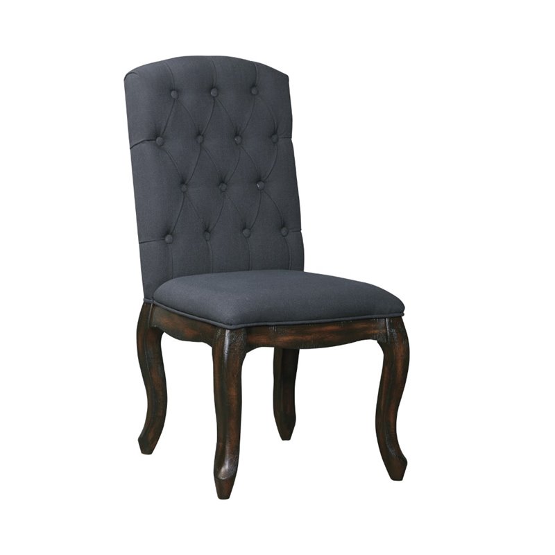 Ashley Trudell Upholstered Dining Chair In Dark Gray D658 02 Ashley Trudell Upholstered Dining Chair In Dark Gray