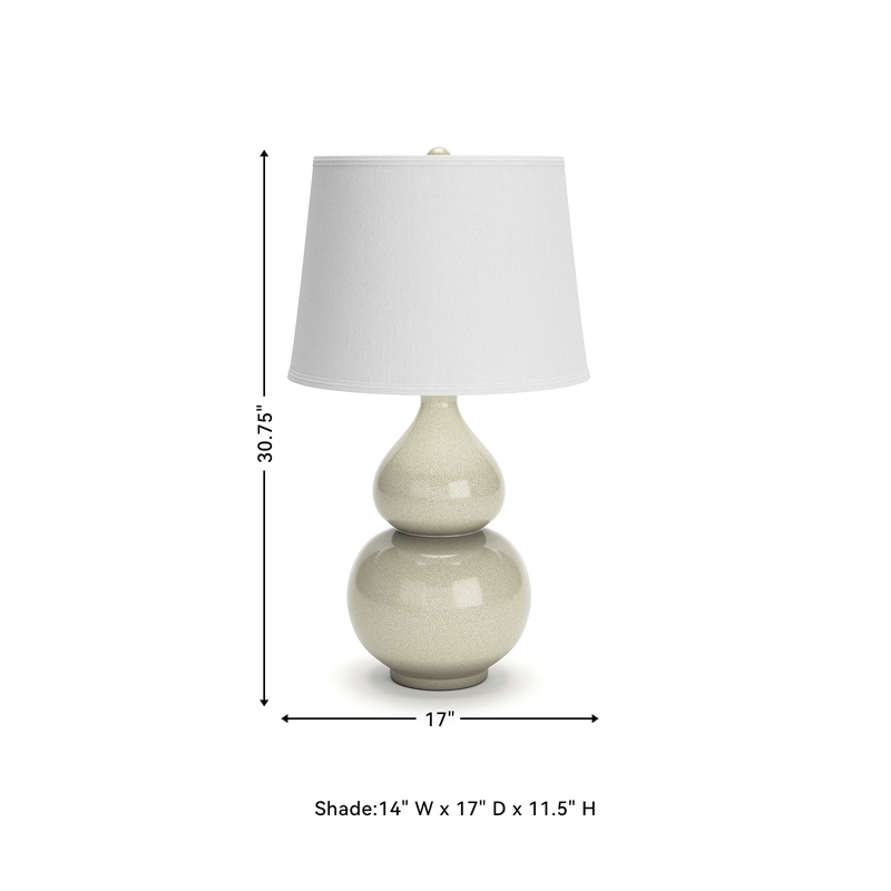Signature Design by Ashley Saffi Ceramic Table Lamp in Cream