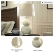 Signature Design by Ashley Saffi Ceramic Table Lamp in Cream