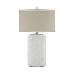 Ashley Shelvia Ceramic Table Lamp in Antique White