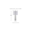 Signature Design by Ashley Steuben Ceramic Table Lamp in White (Set of 2)