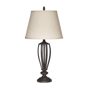 ashley furniture mildred metal table lamp in bronze (set of 2)