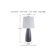 Signature Design by Ashley Shavontae Poly Table Lamp in Gray (Set of 2)