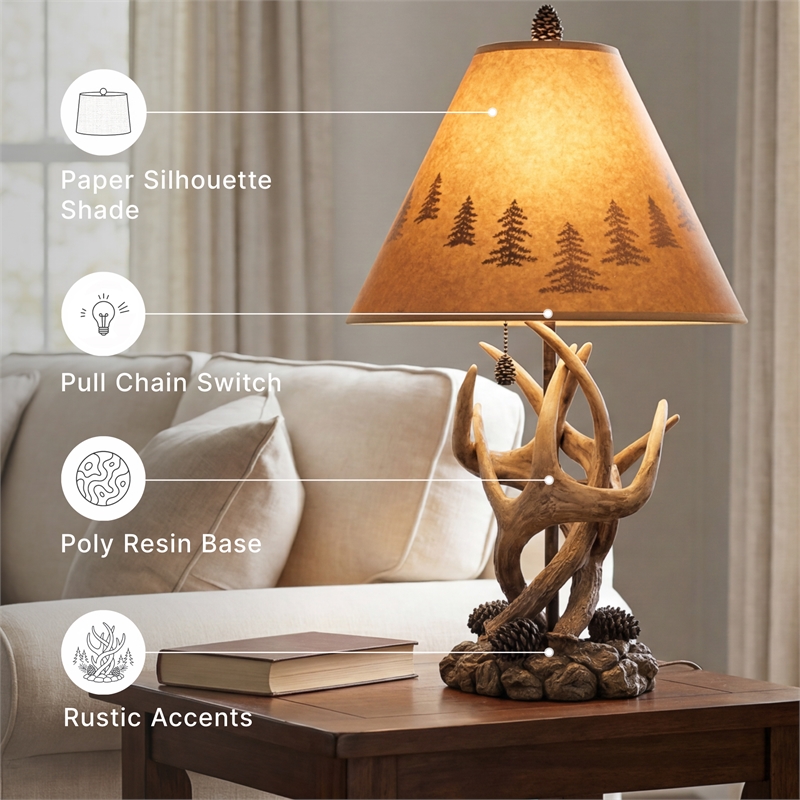Signature Design by Ashley Derek Poly Table Lamp in Brown (Set of 2)