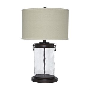 ashley furniture tailynn glass table lamp in bronze