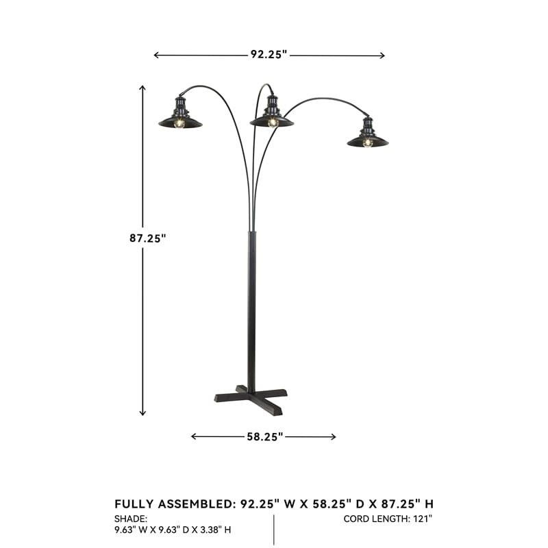 Signature Design by Ashley Sheriel Metal Arc Lamp in Black