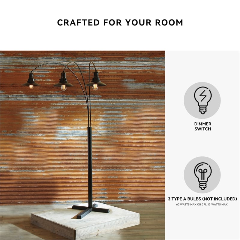 Signature Design by Ashley Sheriel Metal Arc Lamp in Black