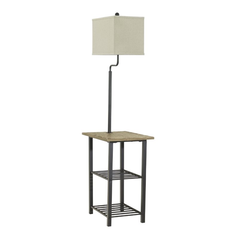 Ashley Shianne Metal Tray Lamp In Black L734031 Ashley Shianne Metal Tray Lamp In Black