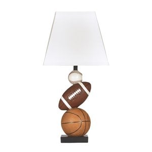 ashley furniture nyx poly table lamp in brown and orange