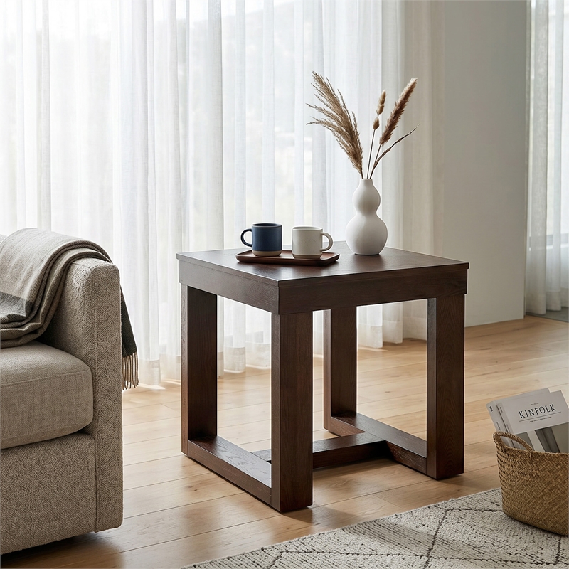 Signature Design by Ashley Watson Square End Table in Dark Brown