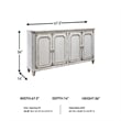 Ashley Furniture Mirimyn Engineered Wood Accent Cabinet in Antique White
