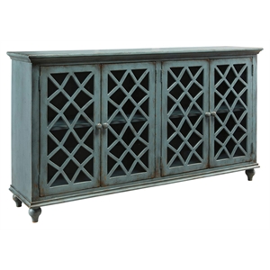 Ashley Furniture Mirimyn Engineered Wood Accent Cabinet in Antique Teal
