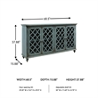Ashley Furniture Mirimyn Engineered Wood Accent Cabinet in Antique Teal