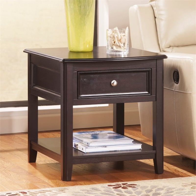 Ashley Furniture Carlyle End Table In Almost Black - T771-3