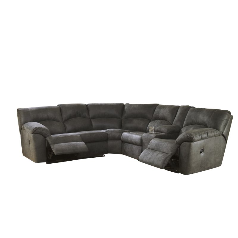 Signature Design by Ashley Tambo Reclining Sectional in Pewter 27801