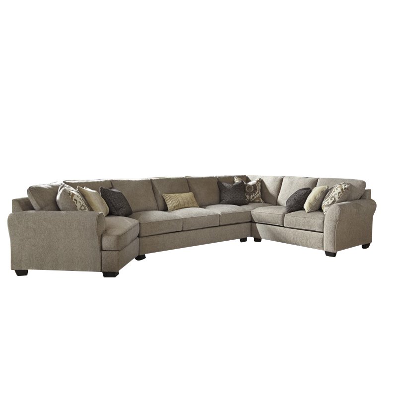 Ashley Pantomine 4 Piece Right Facing Sectional in Driftwood - 39102-76 ...