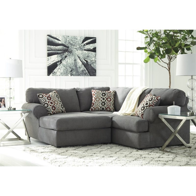 Ashley Jayceon 2 Piece Left Facing Sectional in Steel 649021667KIT