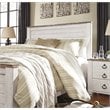 Ashley Furniture Willowton Queen Panel Bed in Whitewash
