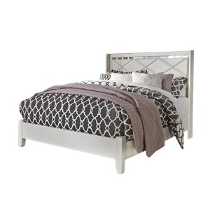 ashley dreamur panel bed in champagne