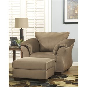 ashley furniture darcy accent chair with ottoman in mocha