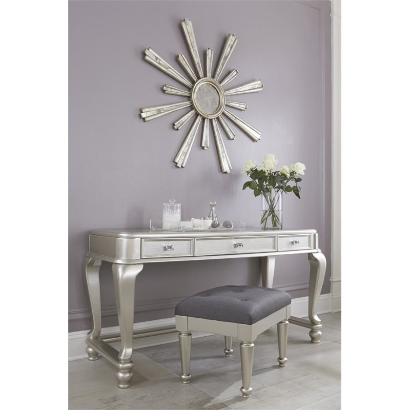 Ashley Furniture Coralayne 2 Piece Bedroom Vanity Set in Silver