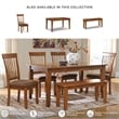 Ashley Berringer Microfiber Upholstered Dining Side Chair in Rustic Brown