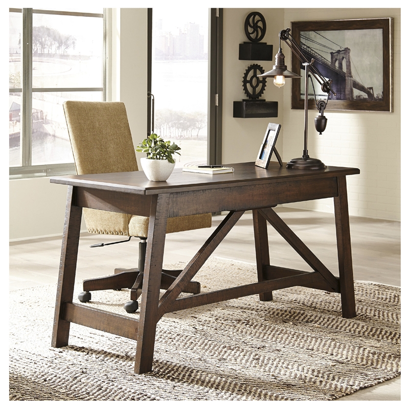 Ashley Furniture Baldridge Engineered Wood Home Office Desk in Rustic