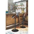 Ashley Furniture Bellatier Adjustable Faux Leather Upholstered Barstool in Black