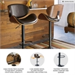Ashley Furniture Bellatier Adjustable Faux Leather Upholstered Barstool in Black