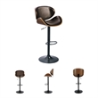 Ashley Furniture Bellatier Adjustable Faux Leather Upholstered Barstool in Black