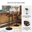 Ashley Furniture Bellatier Adjustable Faux Leather Upholstered Barstool in Black