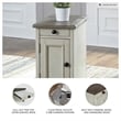 Ashley Furniture Bolanburg Solid Wood End Table with USP Port Gray/Antique White