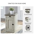 Ashley Furniture Bolanburg Solid Wood End Table with USP Port Gray/Antique White